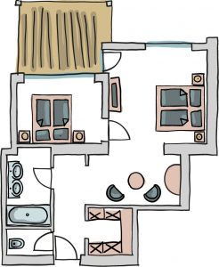 Grundriss Suite Grubigstein